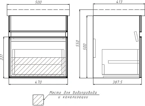 Тумба с раковиной DIWO Тольятти 50 569761 Тумба с раковиной DIWO Тольятти 50 569761