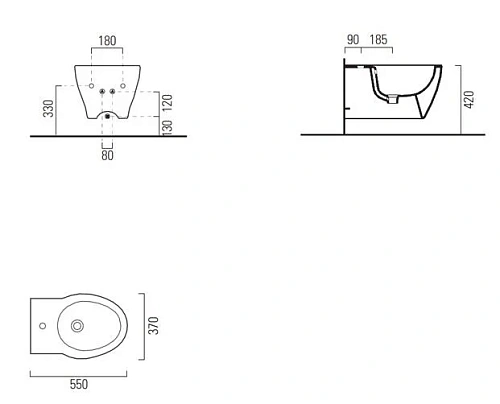 Биде подвесное GSI Panorama 6665111 Биде подвесное GSI Panorama 6665111
