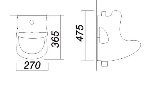 Писсуар SANITA LUXE Love is PS/Kiss/Mech/RED.G/S1 Писсуар SANITA LUXE Love is PS/Kiss/Mech/RED.G/S1