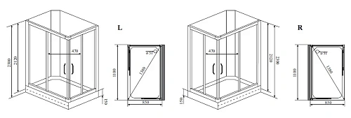 Душевая кабина Timo Lux TL-1504 R 110x85x230, турецкая баня хамам Душевая кабина Timo Lux TL-1504 R 110x85x230, турецкая баня хамам