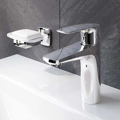 Комплект мебели AM.PM Gem S 75 BK91GF белый со смесителем для раковины и аксессуарами Комплект мебели AM.PM Gem S 75 BK91GF белый со смесителем для раковины и аксессуарами