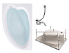 Картинка анонса товара «акриловая ванна timo iva1610l 160x100x70 с каркасом и слив-переливом»