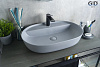 Картинка анонса товара «раковина gid gm1346 53341 накладная серая матовая 61x41x14»