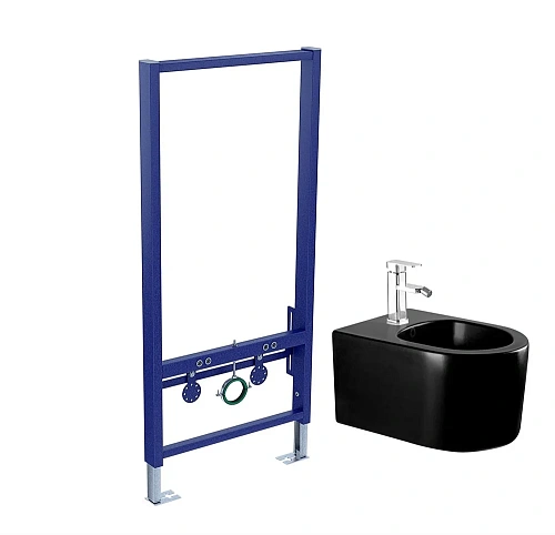 Комплект биде Aquatek МИЯ SET Aquatek МИЯ-MB черный матовый с инсталляцией Комплект биде Aquatek МИЯ SET Aquatek МИЯ-MB черный матовый с инсталляцией