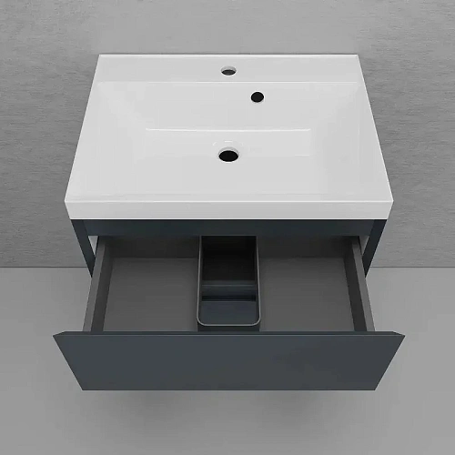 Тумба под раковину Style Line Манхэттен 60 см ЛС-00002366 подвесная, графит Тумба под раковину Style Line Манхэттен 60 см ЛС-00002366 подвесная, графит