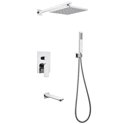 Душевая система ABBER Weiss Insel AF8017 скрытого монтажа с изливом, хром Душевая система ABBER Weiss Insel AF8017 скрытого монтажа с изливом, хром