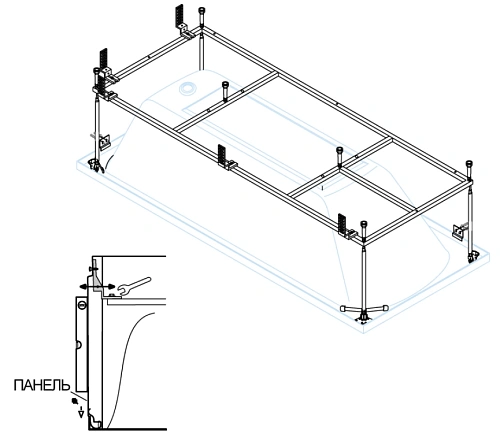 Каркас для ванны CEZARES EMP-170-75-MF-F Каркас для ванны CEZARES EMP-170-75-MF-F