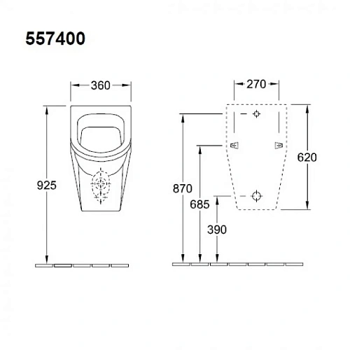 Писсуар Villeroy & Boch Architectura с сифоном 55740001 (5574 00 01) Писсуар Villeroy & Boch Architectura с сифоном 55740001 (5574 00 01)