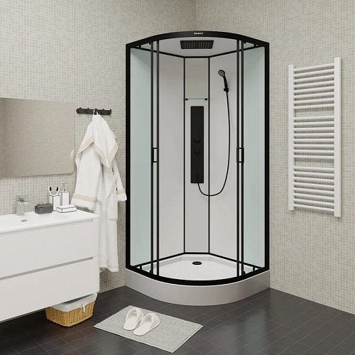 Душевая кабина Parly AMI 900x900 профиль черный, стекло прозрачное Душевая кабина Parly AMI 900x900 профиль черный, стекло прозрачное