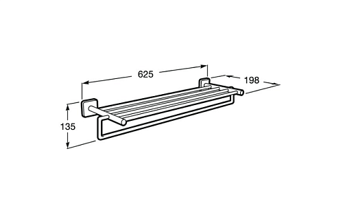 Полотенцедержатель Roca с полкой Victoria 816660001 Полотенцедержатель Roca с полкой Victoria 816660001