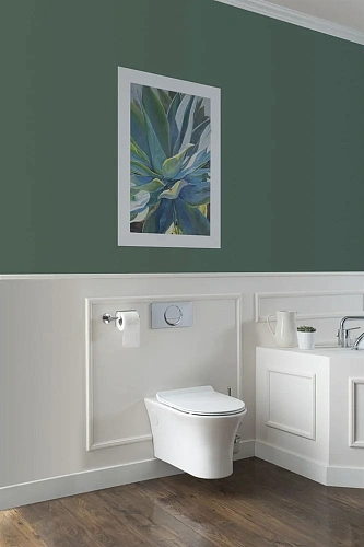 Унитаз подвесной Aquanet Rimless Roll-W CL-12249D с сиденьем Унитаз подвесной Aquanet Rimless Roll-W CL-12249D с сиденьем