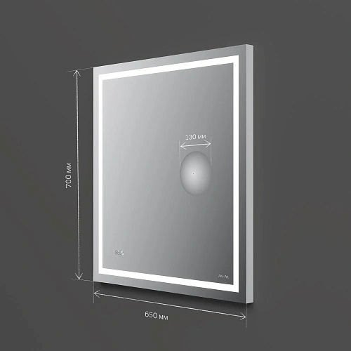 Зеркало AM.PM Gem M91AMOX0653WG с LED-подсветкой, часами 65 см Зеркало AM.PM Gem M91AMOX0653WG с LED-подсветкой, часами 65 см