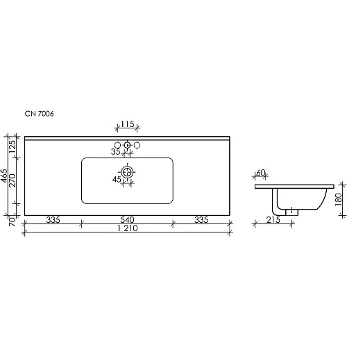 Раковина Ceramica Nova Element CN7006 белый Раковина Ceramica Nova Element CN7006 белый