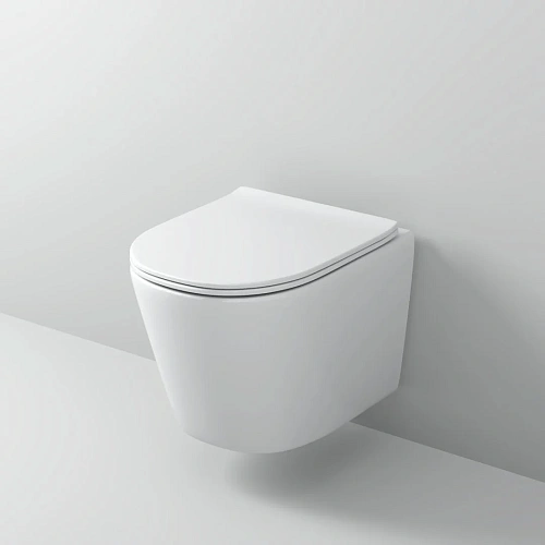 Унитаз подвесной GROSSMAN GR-4477SQ 490x370x360 безободковый смыв торнадо бесшумный с сиденьем Унитаз подвесной GROSSMAN GR-4477SQ 490x370x360 безободковый смыв торнадо бесшумный с сиденьем