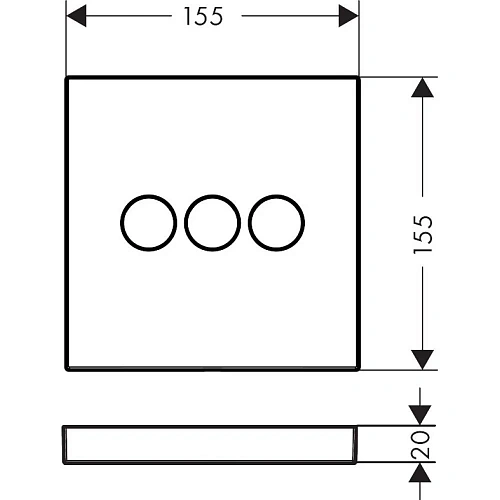 Переключатель потоков Hansgrohe ShowerSelect, скрытого монтажа, для 3 потребителей 15764340, шлифова Переключатель потоков Hansgrohe ShowerSelect, скрытого монтажа, для 3 потребителей 15764340, шлифова
