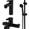 Комплект смесителей OneLife P07-511b черный Комплект смесителей OneLife P07-511b черный
