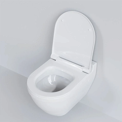 Унитаз подвесной Nord 133T20001 (535x385x360) белый с тонкой крышкой 133T20001-132T20001S Унитаз подвесной Nord 133T20001 (535x385x360) белый с тонкой крышкой 133T20001-132T20001S