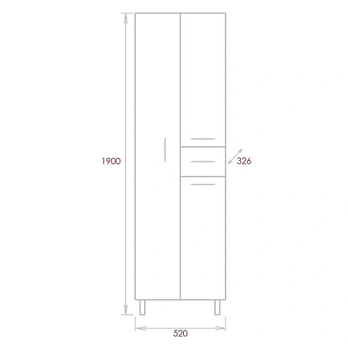 Шкаф-пенал Onika МОДЕРН 52.17 с корзиной левый 405206 Шкаф-пенал Onika МОДЕРН 52.17 с корзиной левый 405206