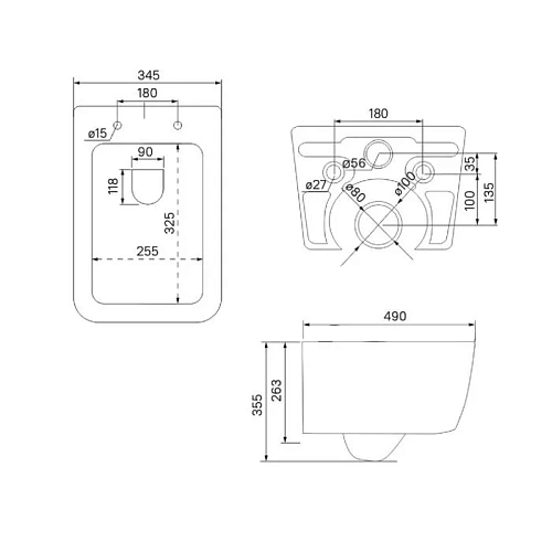 Унитаз подвесной IDDIS Bridge (BRIRNSEi25) с сиденьем безободковый Унитаз подвесной IDDIS Bridge (BRIRNSEi25) с сиденьем безободковый