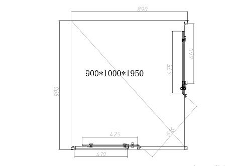 Душевой уголок Vincea Slim-N VSS-4SN9010CGB, 1000x900, черный, стекло тонированное Душевой уголок Vincea Slim-N VSS-4SN9010CGB, 1000x900, черный, стекло тонированное