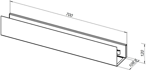 Полка Aquanet Магнум Н 70x12 белая матовая, с крючками 00341540 Полка Aquanet Магнум Н 70x12 белая матовая, с крючками 00341540