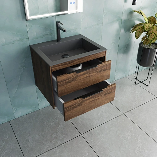 Тумба под раковину Vincea Chiara 2D 600 VMC-2C2600CO подвесная, C.Oak Тумба под раковину Vincea Chiara 2D 600 VMC-2C2600CO подвесная, C.Oak