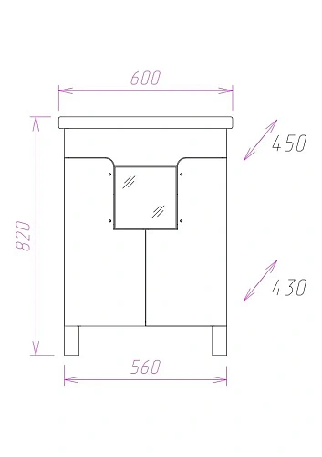 Тумба под раковину Onika ФЛОРЕНА-КВАДРО 60.10 106050 Тумба под раковину Onika ФЛОРЕНА-КВАДРО 60.10 106050