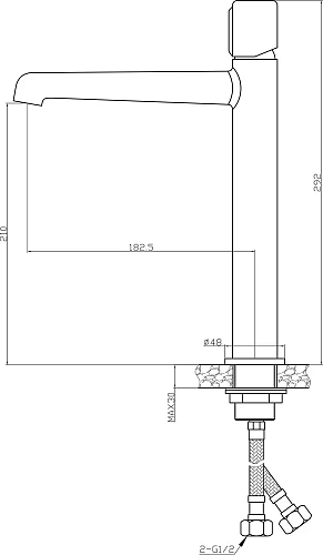 Смеситель для раковины STWORKI Лунд LU-02cr 549871 Смеситель для раковины STWORKI Лунд LU-02cr 549871
