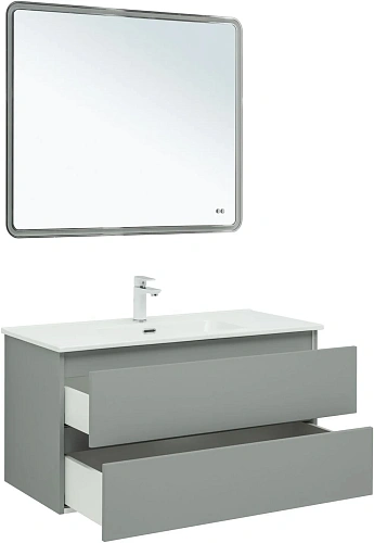 Тумба под раковину Aquanet Вега 2.0 100 мисти грин 00337957 подвесная Тумба под раковину Aquanet Вега 2.0 100 мисти грин 00337957 подвесная