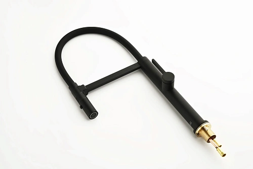 Смеситель для кухни AQUAme Cucina AQM9904MB с гибким изливом, черный матовый Смеситель для кухни AQUAme Cucina AQM9904MB с гибким изливом, черный матовый