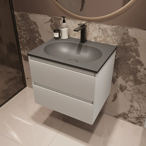 Тумба под раковину Vincea Welle 600 подвесная, белый матовый софт-тач Тумба под раковину Vincea Welle 600 подвесная, белый матовый софт-тач
