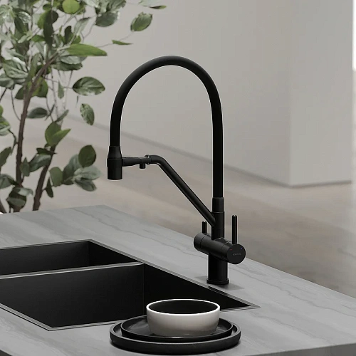Смеситель для кухни Sancos Dora SC4003MB под фильтр, черный матовый Смеситель для кухни Sancos Dora SC4003MB под фильтр, черный матовый