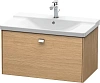 Тумба под раковину Duravit Brioso BR402101052 подвесная 82 см Европейский дуб