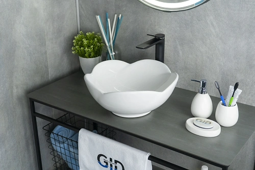 Раковина Gid N9078 51162 накладная белая 38.5x38.5x17 Раковина Gid N9078 51162 накладная белая 38.5x38.5x17