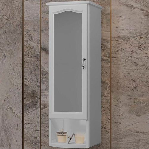 Шкаф Opadiris Риспекто подвесной, одностворчатый, белый матовый, левый, с матовым стеклом 00-00006080 Шкаф Opadiris Риспекто подвесной, одностворчатый, белый матовый, левый, с матовым стеклом 00-00006080