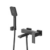 Картинка анонса товара «смеситель для ванны cezares slider-vd-nop с ручным душем, шлангом и держателем, черный матовый»