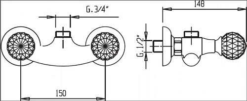 Смеситель для душа CEZARES ATLANTIS-DS-02-Sw Смеситель для душа CEZARES ATLANTIS-DS-02-Sw