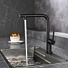 Смеситель для кухни AQUAme Cucina AQM9903MB с выдвижным изливом, с подключением к фильтру с питьевой водой, черный матовый Смеситель для кухни AQUAme Cucina AQM9903MB с выдвижным изливом, с подключением к фильтру с питьевой водой, черный матовый