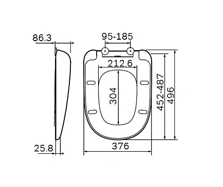 Крышка-сиденье AM.PM Sensation C307851WH микролифт Крышка-сиденье AM.PM Sensation C307851WH микролифт