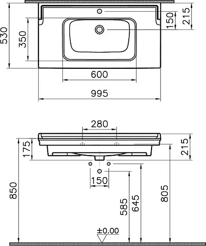 Тумба с раковиной STWORKI Хадстен 100 белая 540894 Тумба с раковиной STWORKI Хадстен 100 белая 540894