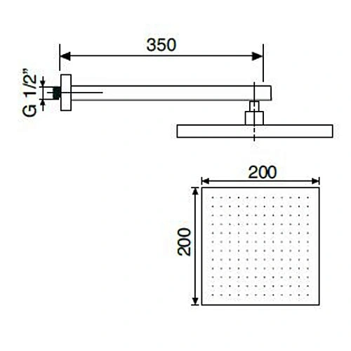 Верхний душ CEZARES UNIKA-TDDQ-20-03/24 Верхний душ CEZARES UNIKA-TDDQ-20-03/24