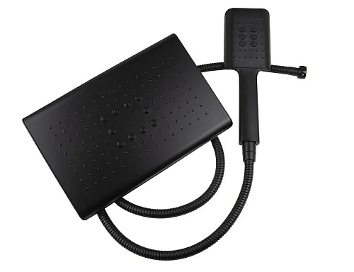 Душевая система Kaiser Quadris 25182-2 с термостатом черный матовый Душевая система Kaiser Quadris 25182-2 с термостатом черный матовый