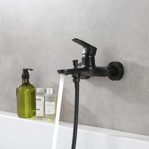 Смеситель для ванны Aquatek АЛЬФА AQ1940MB матовый черный Смеситель для ванны Aquatek АЛЬФА AQ1940MB матовый черный