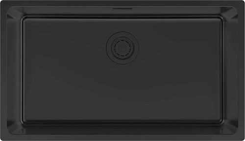 Кухонная мойка Paulmark YUNI 76 UN YU76-MBN, матовый черный NANO-PVD, 760х440мм Кухонная мойка Paulmark YUNI 76 UN YU76-MBN, матовый черный NANO-PVD, 760х440мм