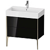 Картинка анонса товара «тумба под раковину duravit xviu xv45360b140 напольная 78 см черный глянцевый»