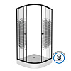 Картинка анонса товара «душевой уголок niagara eco ng-003-14black (800х800х1950) низкий поддон (13см) стекло мозаика _0031452b»