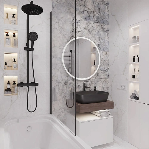 Комплект мебели STWORKI Ольборг 60 столешница дуб карпентер, без отверстий, с тумбой 60, с раковиной 542610 Комплект мебели STWORKI Ольборг 60 столешница дуб карпентер, без отверстий, с тумбой 60, с раковиной 542610