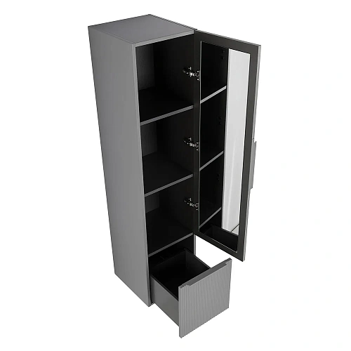 Шкаф-пенал CEZARES PREMIUM 55509 Plisse Grigio nuvola 350x380 подвесной Шкаф-пенал CEZARES PREMIUM 55509 Plisse Grigio nuvola 350x380 подвесной