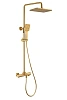 Душевая система Kaiser Cube с термостатом шлифованное золото 01382-3