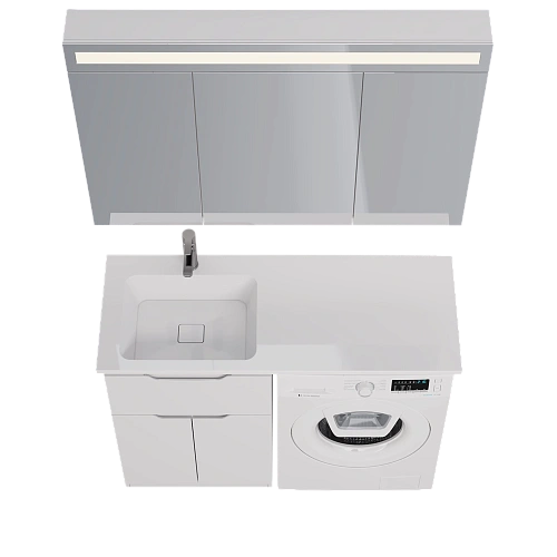 Тумба под раковину DREJA Vega, 60 см, напольная, 1 ящик, 2 дверцы, белый глянец 99.0450 Тумба под раковину DREJA Vega, 60 см, напольная, 1 ящик, 2 дверцы, белый глянец 99.0450